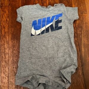 Nike Infant Romper in Gray and Blue